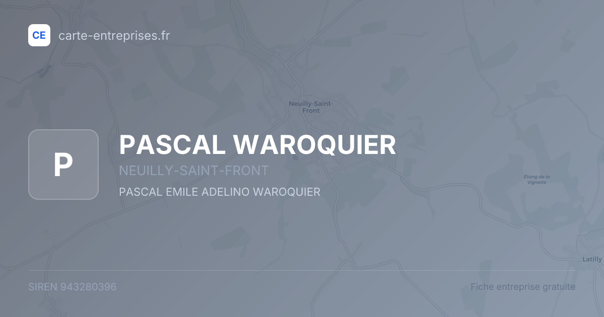 PASCAL WAROQUIER — 943280396 — fiche entreprise