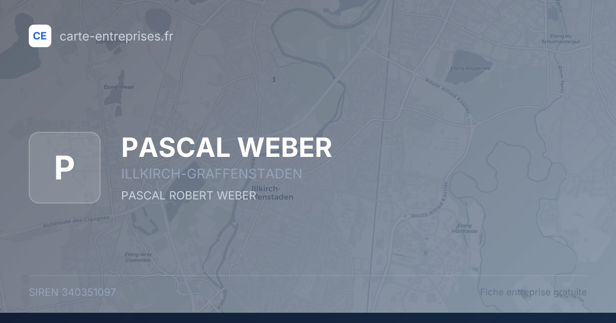 PASCAL WEBER — 340351097 — fiche entreprise