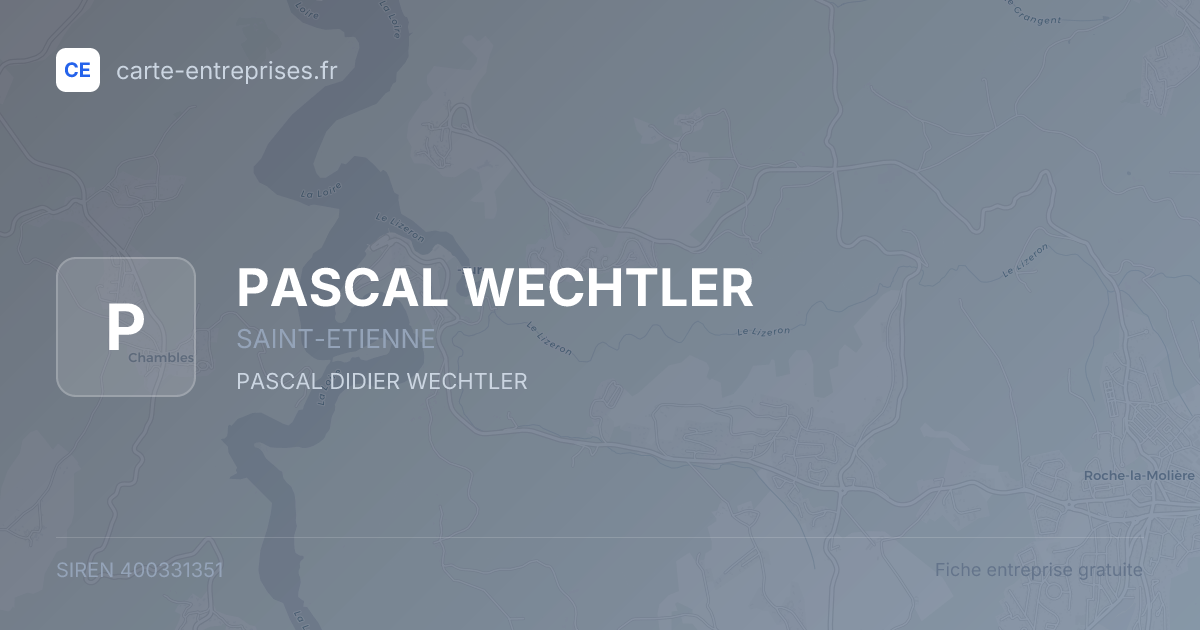 PASCAL WECHTLER — 400331351 — fiche entreprise