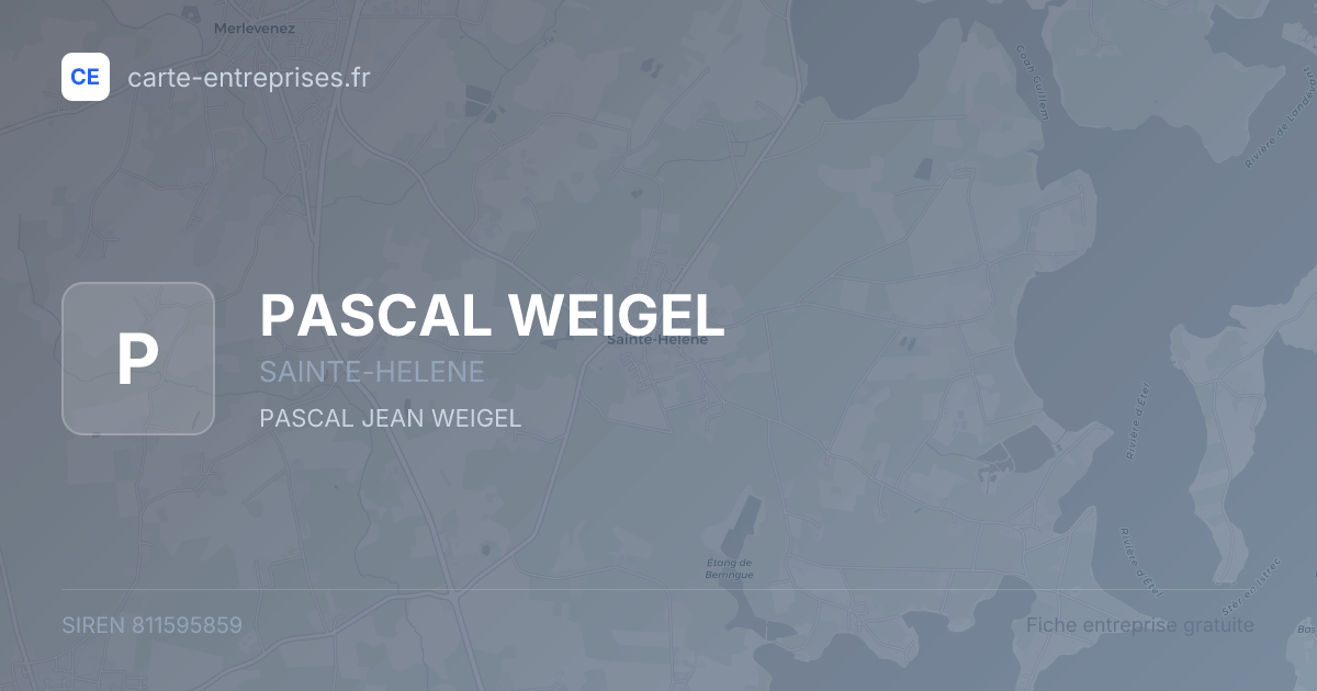 PASCAL WEIGEL — 811595859 — fiche entreprise