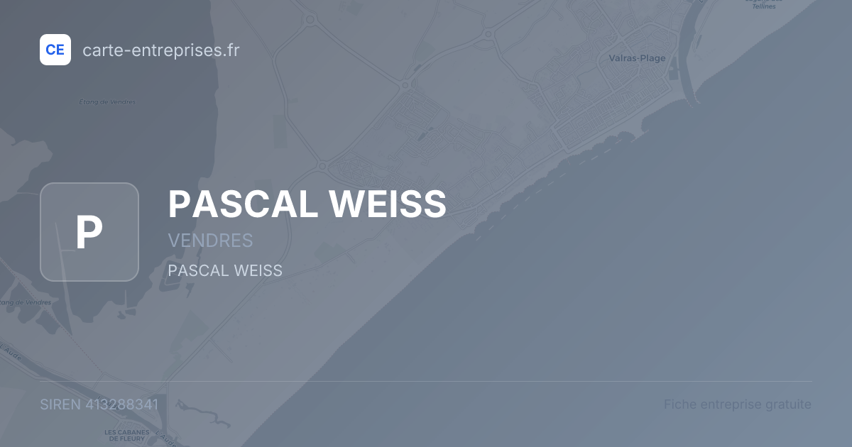 PASCAL WEISS — 413288341 — fiche entreprise