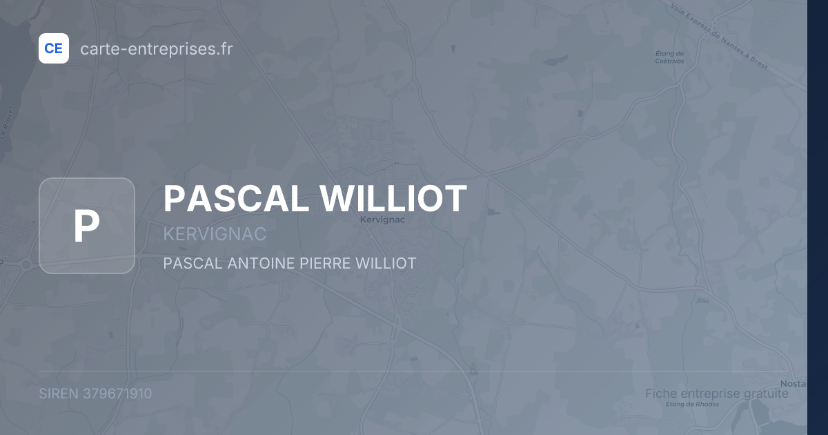 PASCAL WILLIOT — 379671910 — fiche entreprise