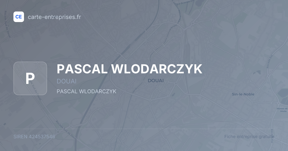 PASCAL WLODARCZYK — 424537546 — fiche entreprise