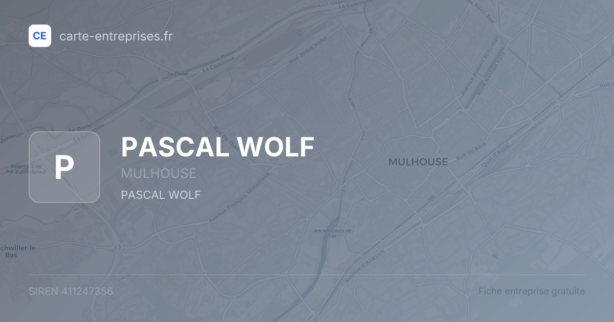 PASCAL WOLF — 411247356 — fiche entreprise