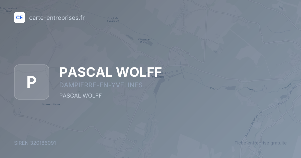 PASCAL WOLFF — 320186091 — fiche entreprise