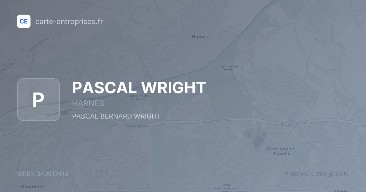 PASCAL WRIGHT — 340613413 — fiche entreprise