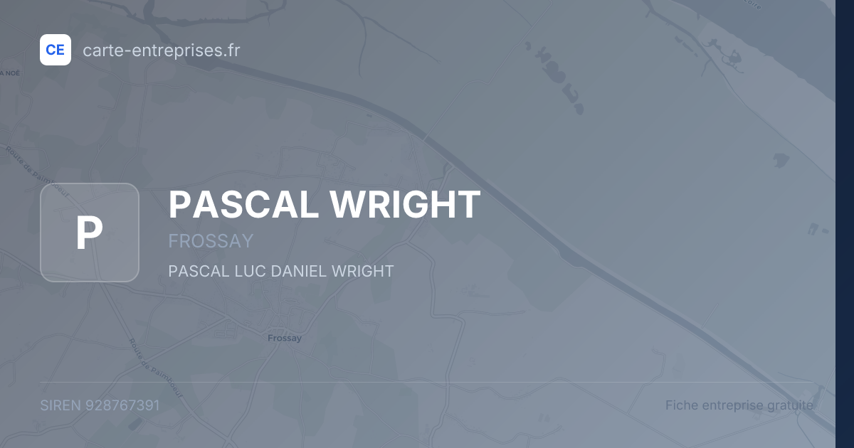 PASCAL WRIGHT — 928767391 — fiche entreprise