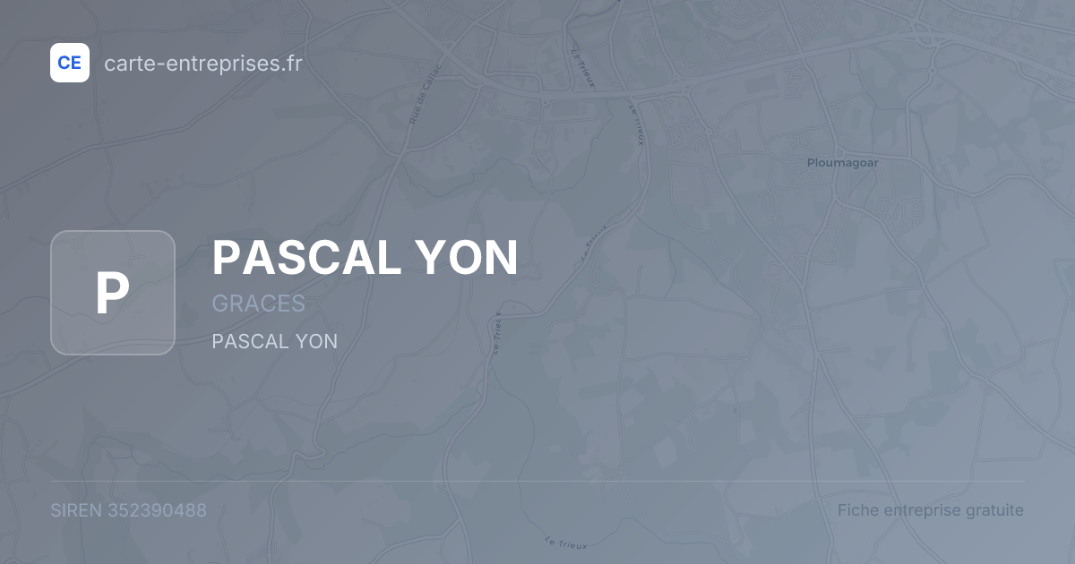 PASCAL YON — 352390488 — fiche entreprise
