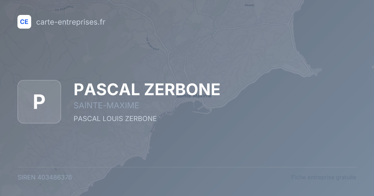 PASCAL ZERBONE — 403486376 — fiche entreprise