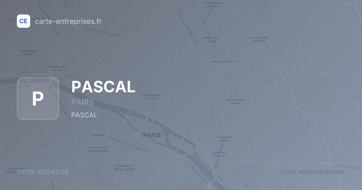 PASCAL — 305542136 — fiche entreprise