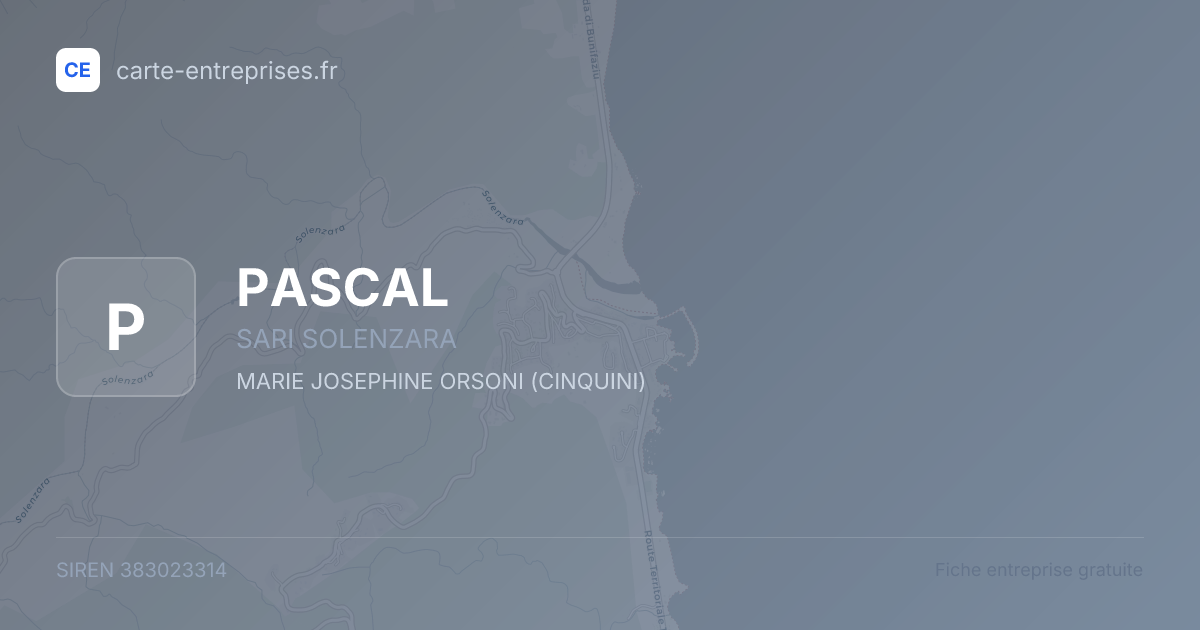 PASCAL — 383023314 — fiche entreprise