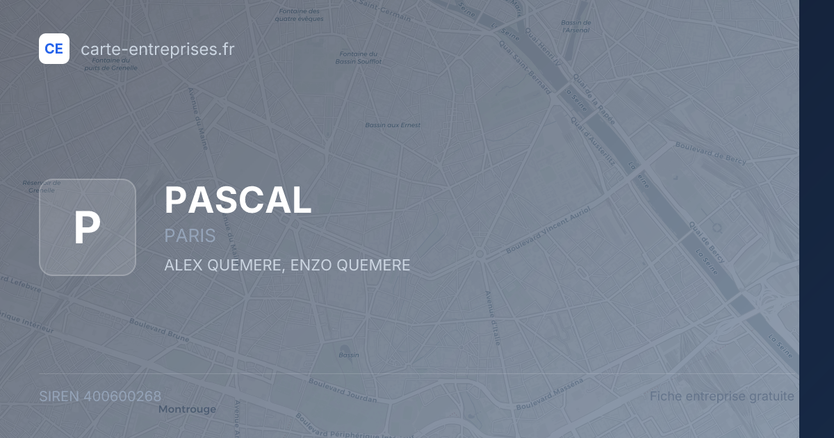 PASCAL — 400600268 — fiche entreprise