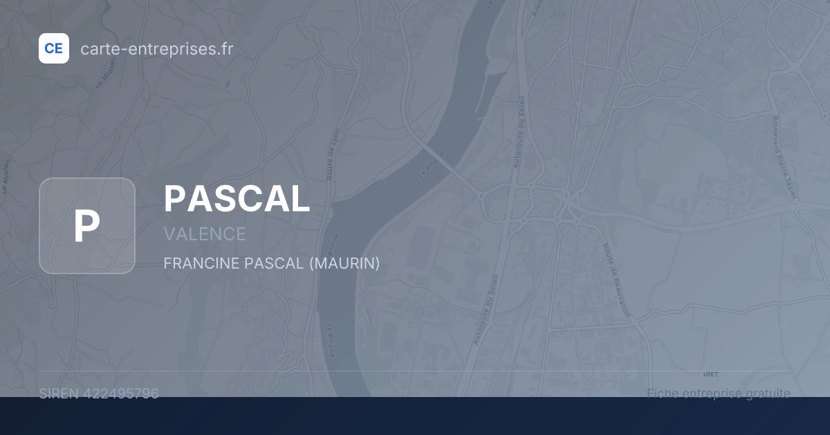 PASCAL — 422495796 — fiche entreprise