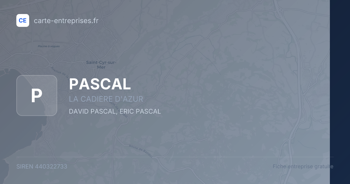 PASCAL — 440322733 — fiche entreprise