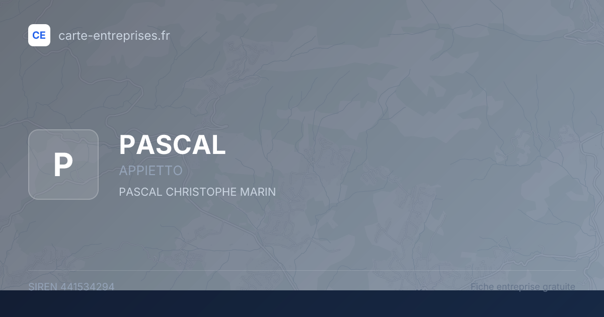 PASCAL — 441534294 — fiche entreprise