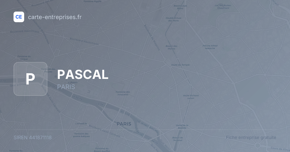 PASCAL — 441871118 — fiche entreprise