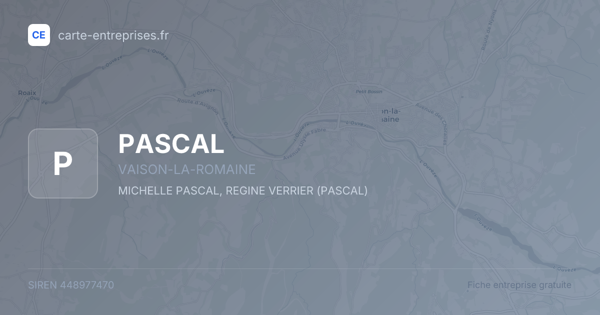 PASCAL — 448977470 — fiche entreprise