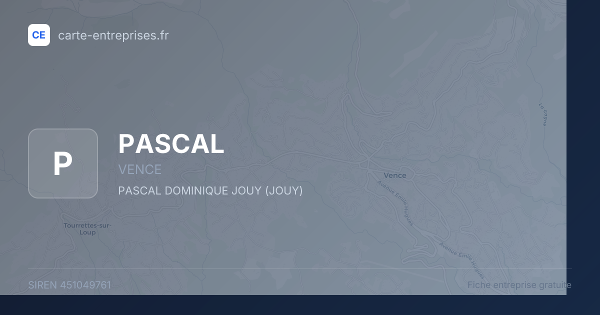 PASCAL — 451049761 — fiche entreprise
