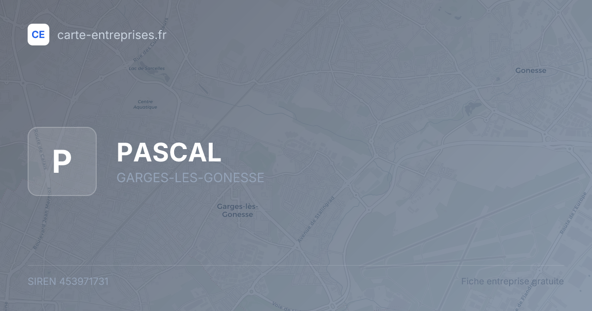 PASCAL — 453971731 — fiche entreprise
