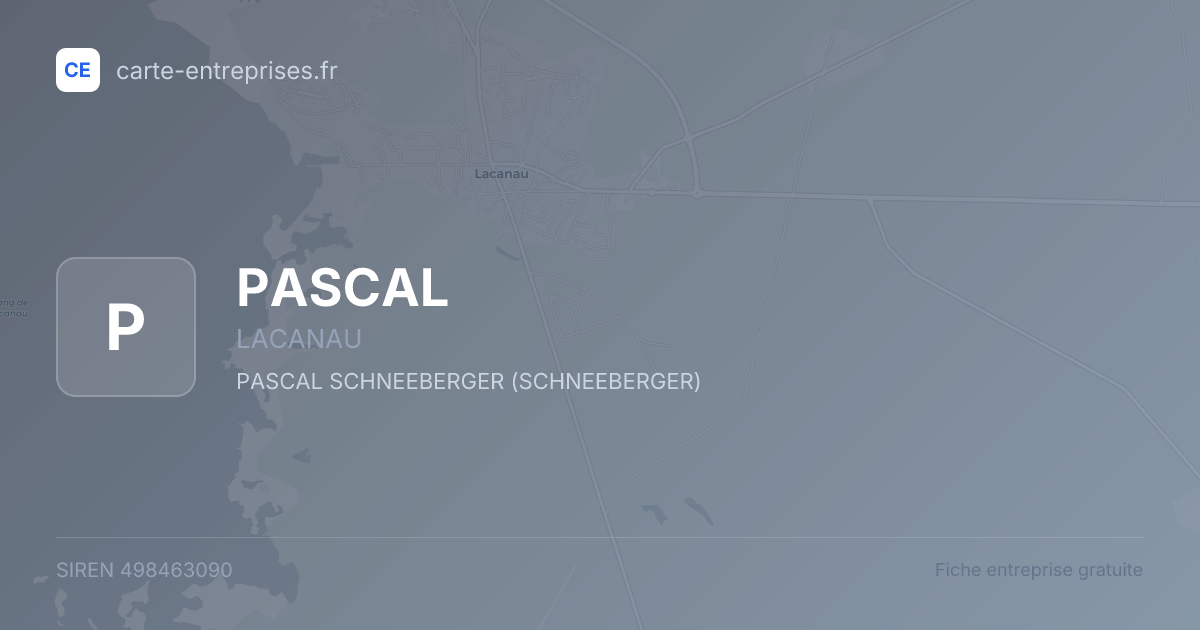 PASCAL — 498463090 — fiche entreprise