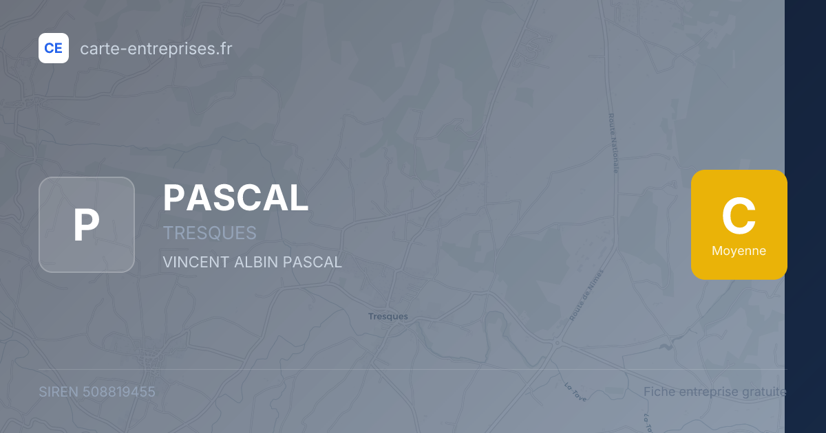 PASCAL — 508819455 — fiche entreprise