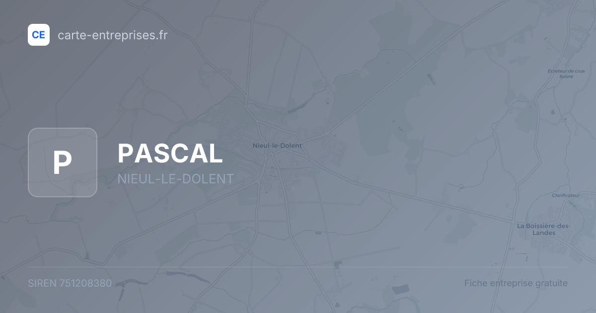 PASCAL — 751208380 — fiche entreprise