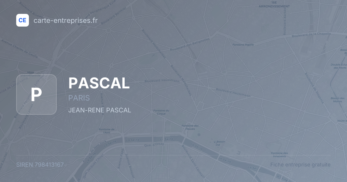 PASCAL — 798413167 — fiche entreprise