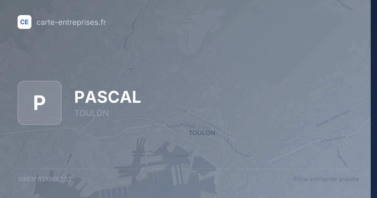 PASCAL — 821306503 — fiche entreprise