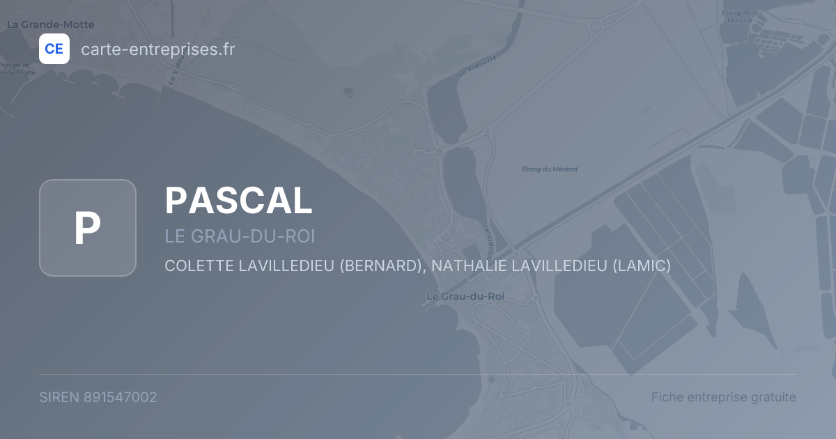 PASCAL — 891547002 — fiche entreprise