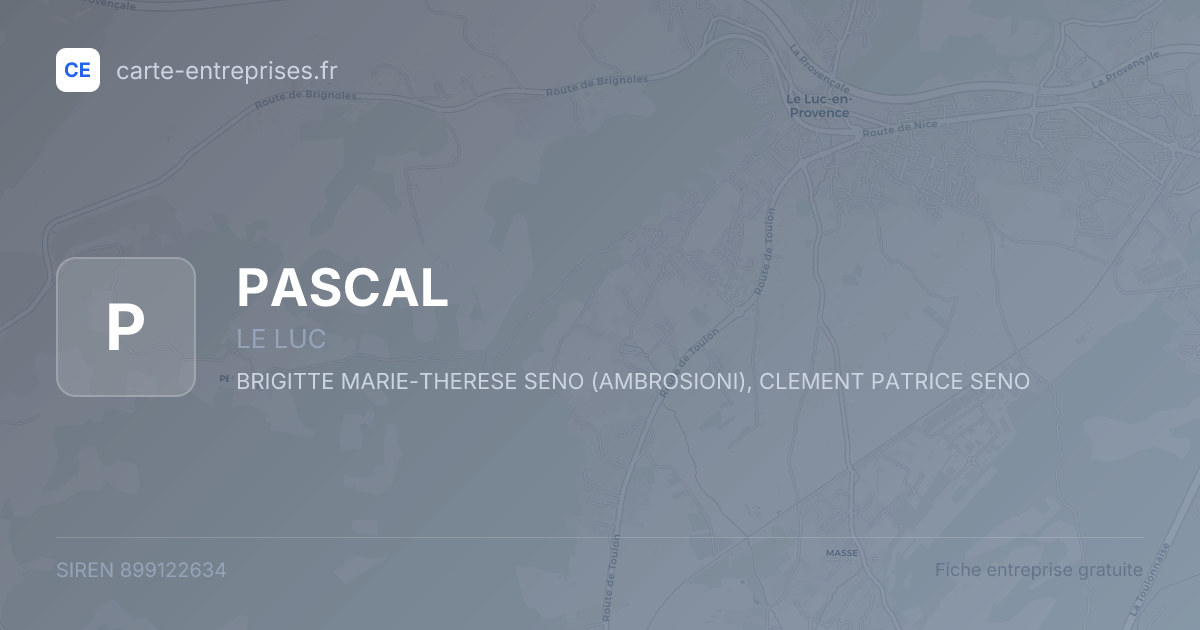 PASCAL — 899122634 — fiche entreprise