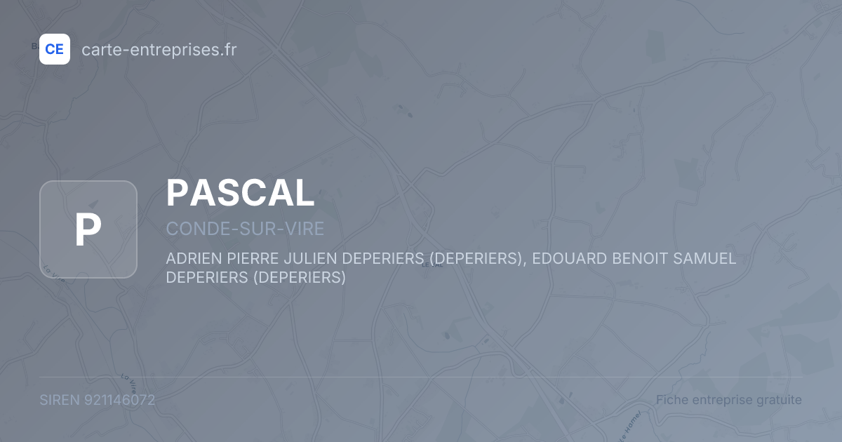 PASCAL — 921146072 — fiche entreprise
