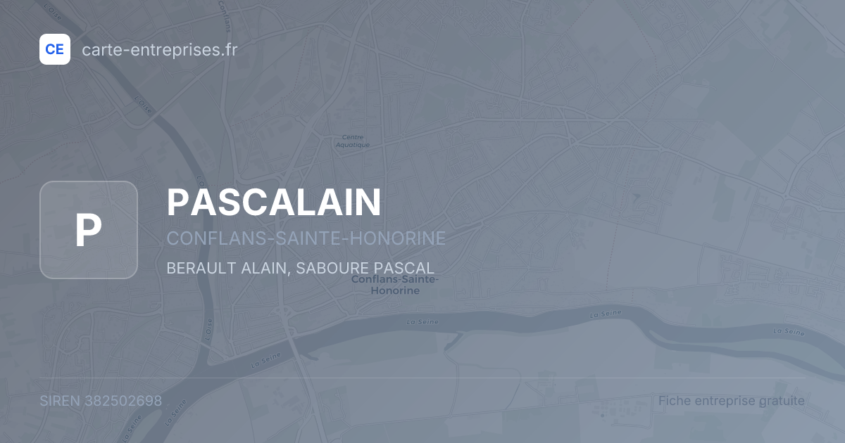 PASCALAIN — 382502698 — fiche entreprise