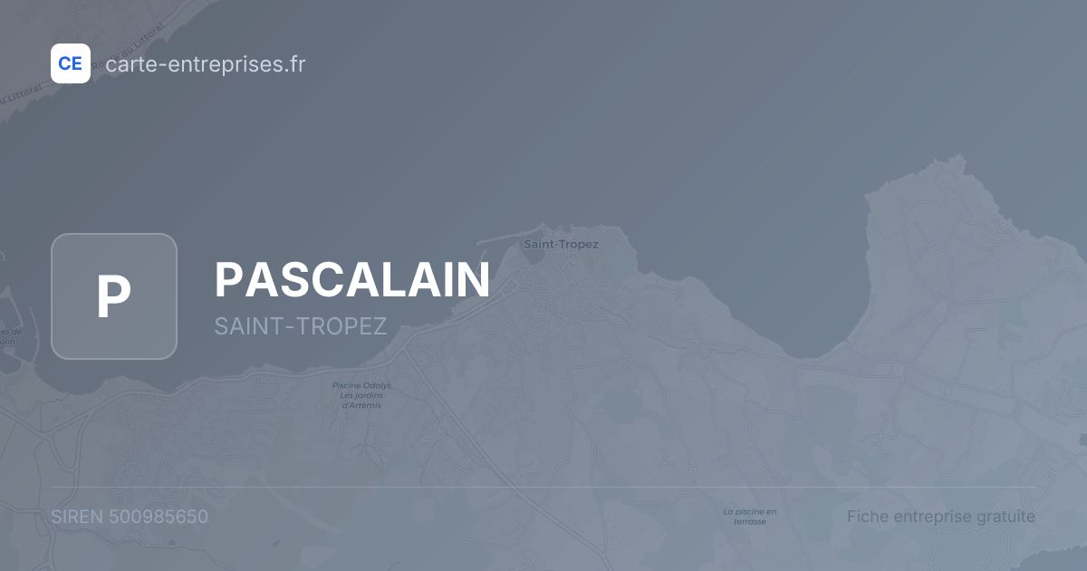 PASCALAIN — 500985650 — fiche entreprise
