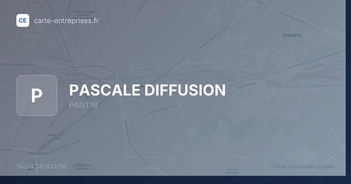 PASCALE DIFFUSION — 340422716 — fiche entreprise