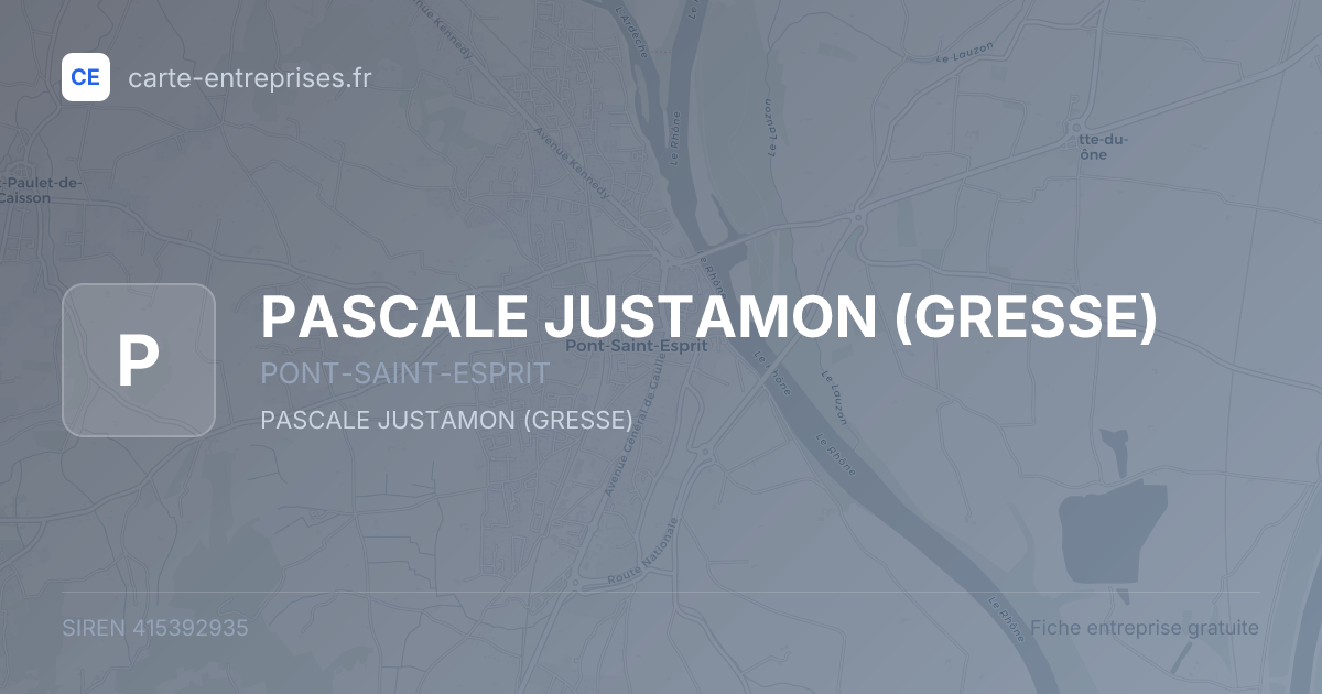 PASCALE JUSTAMON (GRESSE) — 415392935 — fiche entreprise