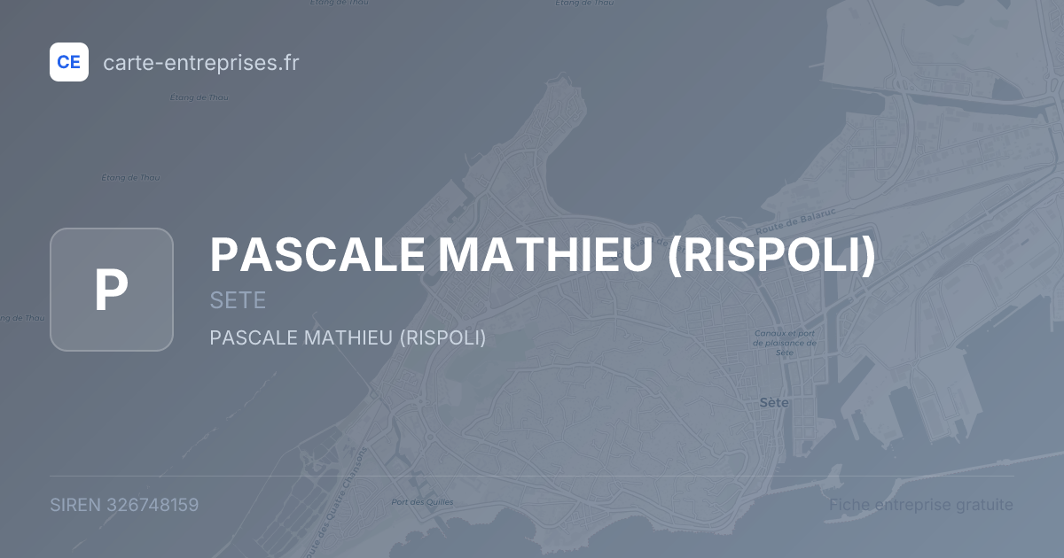 PASCALE MATHIEU (RISPOLI) — 326748159 — fiche entreprise