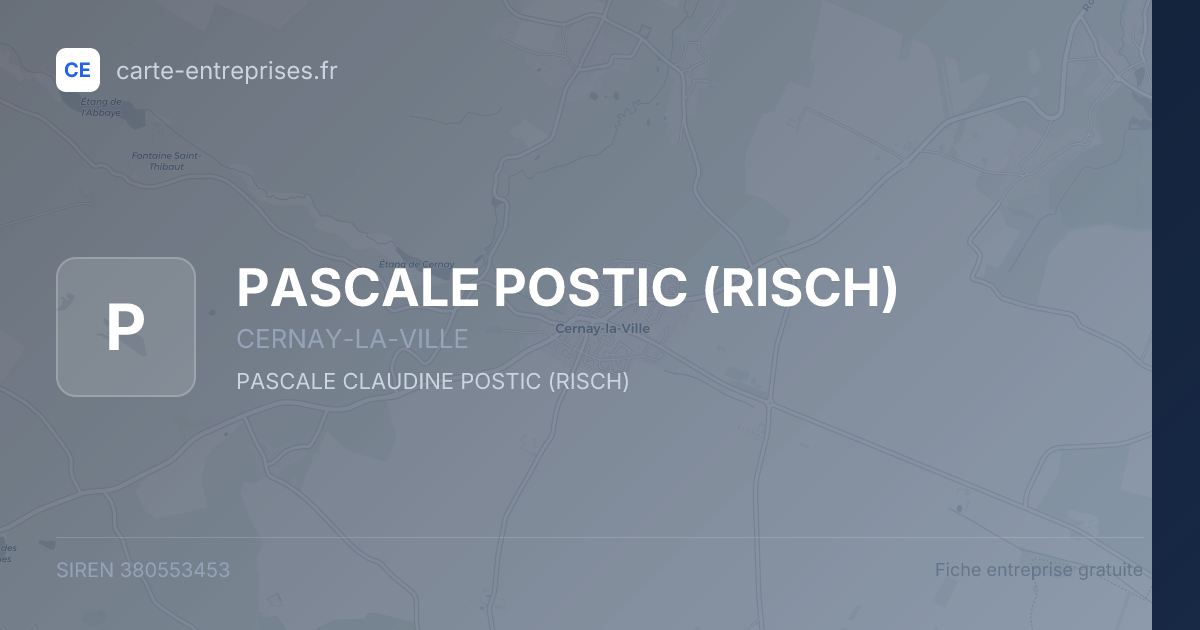 PASCALE POSTIC (RISCH) — 380553453 — fiche entreprise