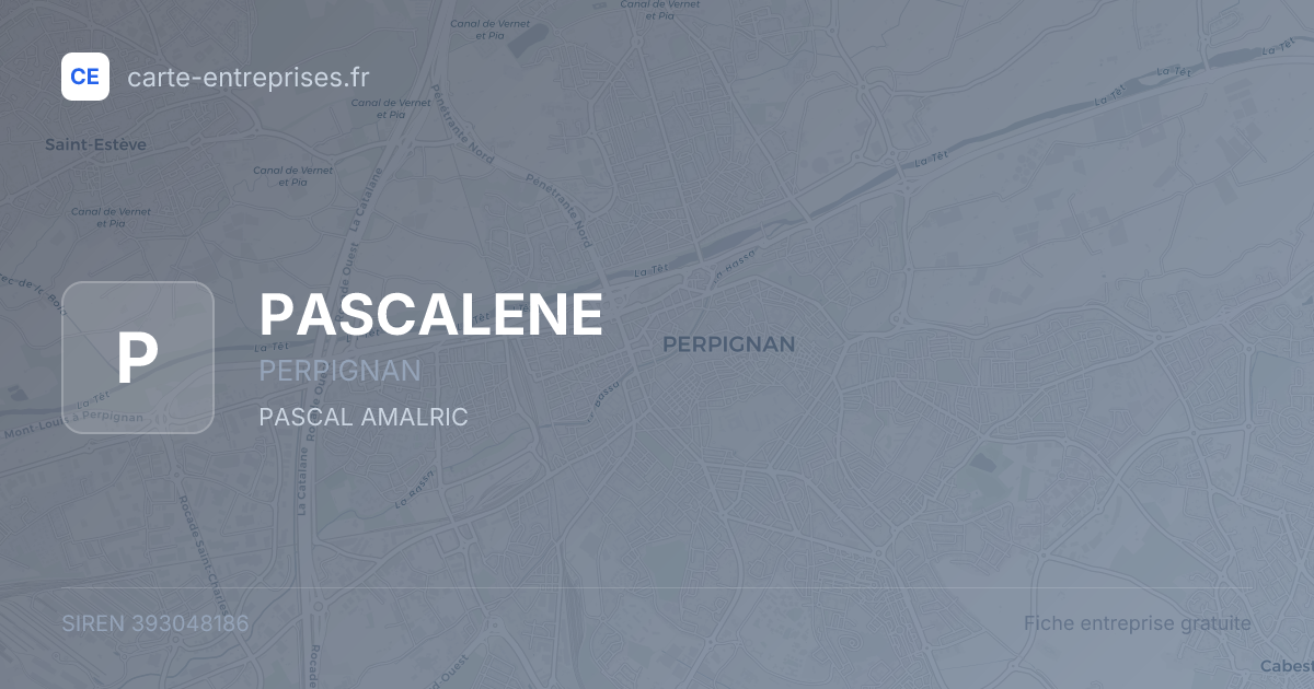 PASCALENE — 393048186 — fiche entreprise