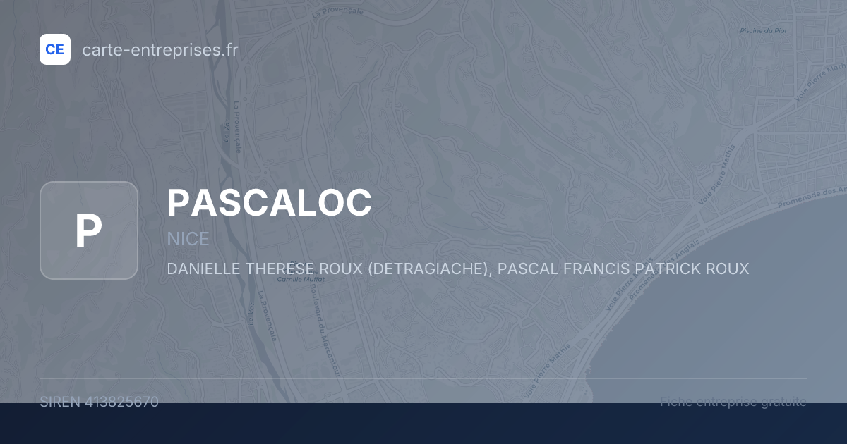 PASCALOC — 413825670 — fiche entreprise