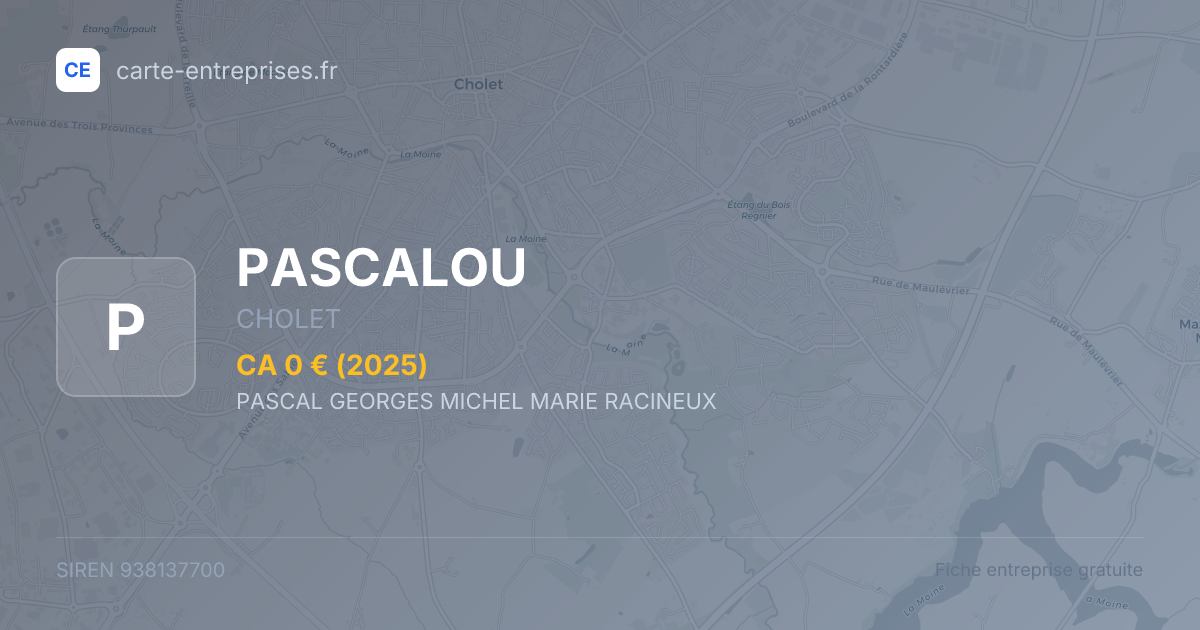 PASCALOU — 938137700 — fiche entreprise