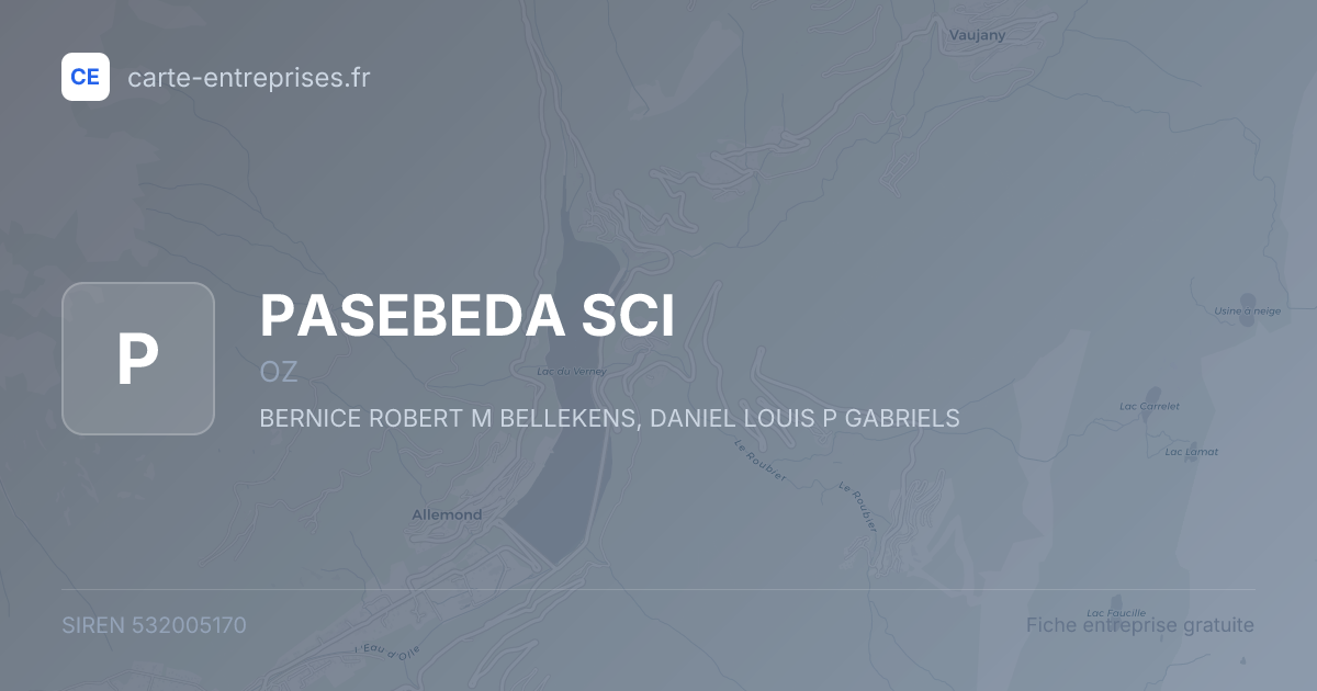 PASEBEDA SCI — 532005170 — fiche entreprise