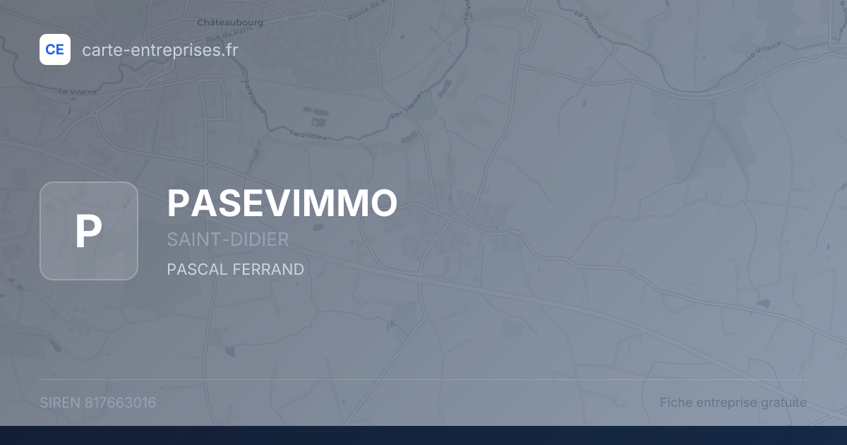 PASEVIMMO — 817663016 — fiche entreprise
