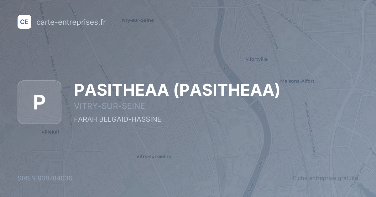 PASITHEAA — 908784036 — fiche entreprise