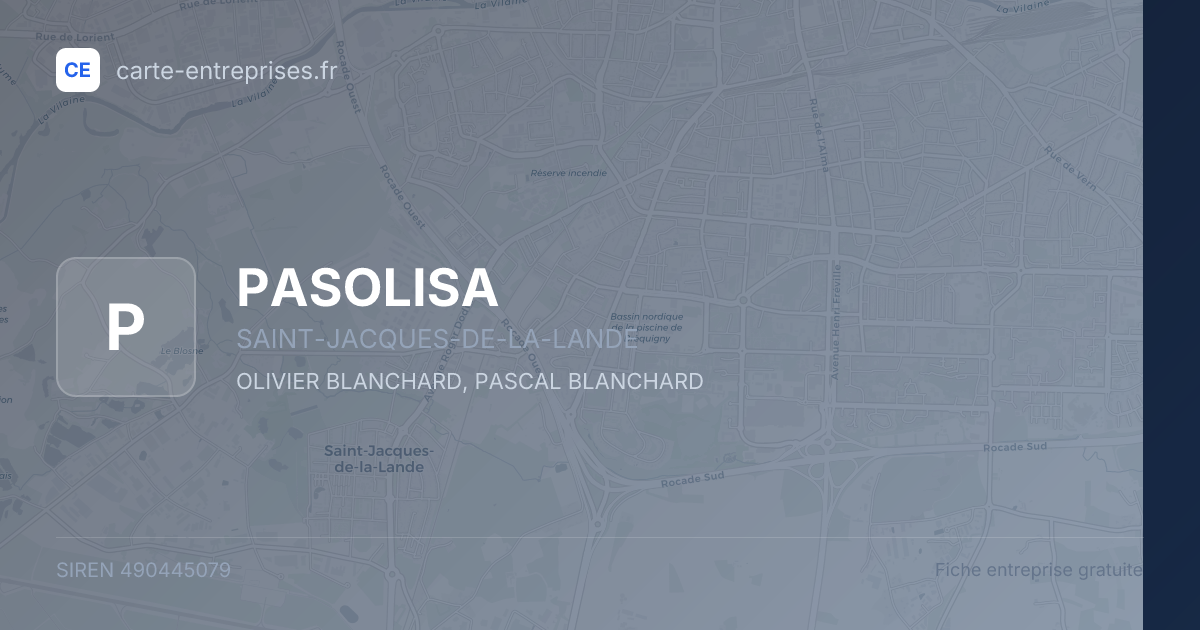 PASOLISA — 490445079 — fiche entreprise