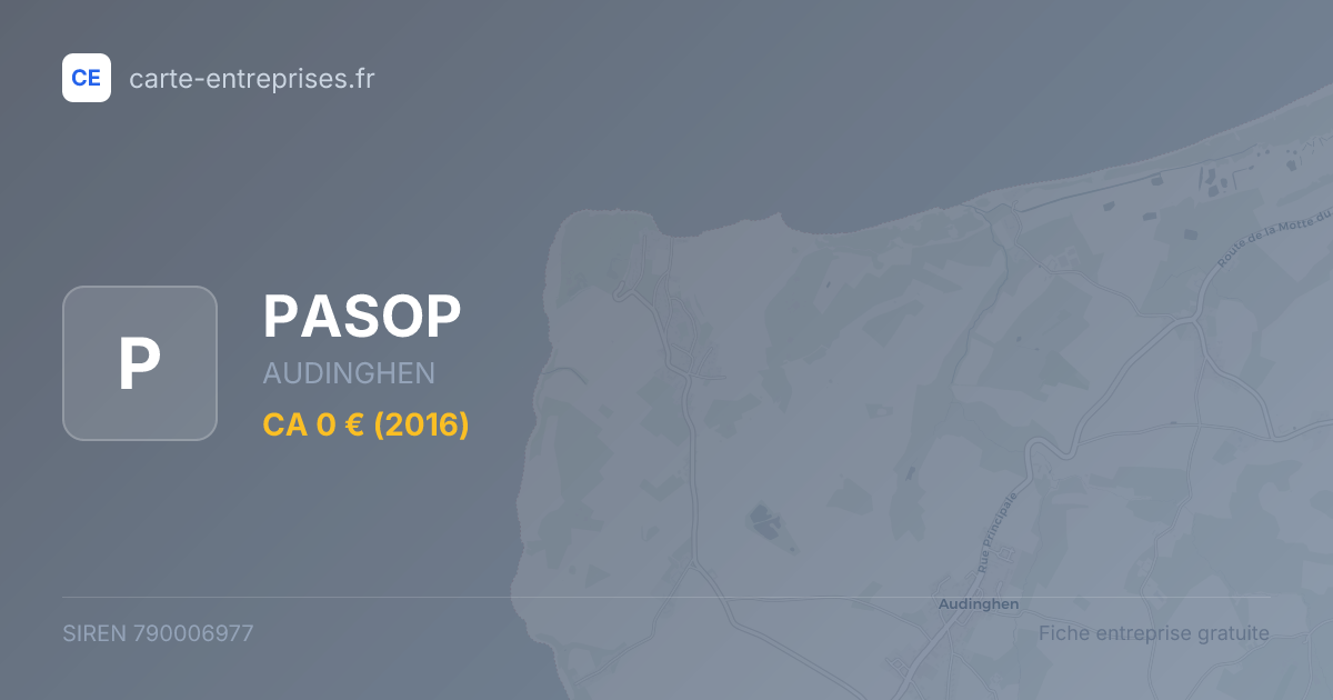 PASOP — 790006977 — fiche entreprise