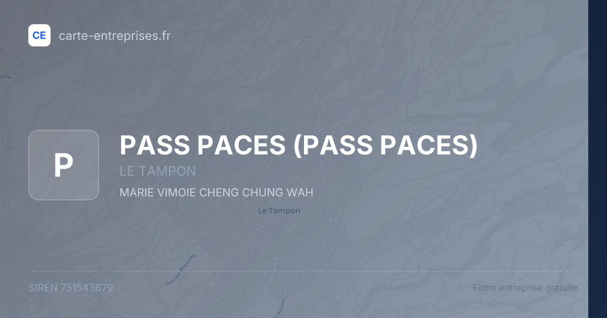 PASS PACES — 751543679 — fiche entreprise