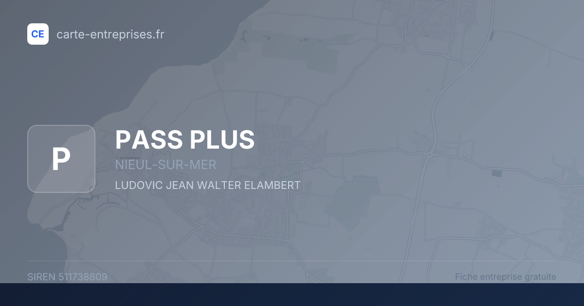 PASS PLUS — 511738809 — fiche entreprise