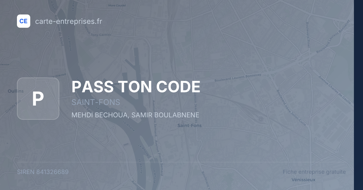 PASS TON CODE — 841326689 — fiche entreprise
