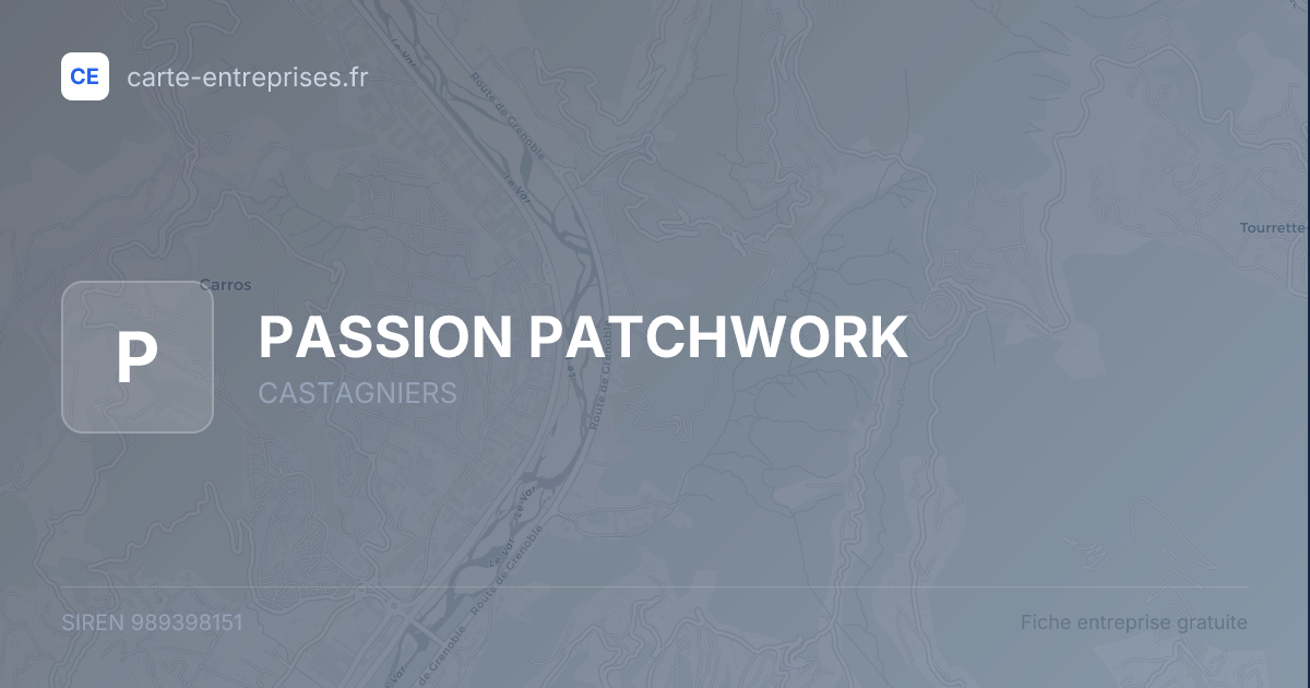 PASSION PATCHWORK — 989398151 — fiche entreprise