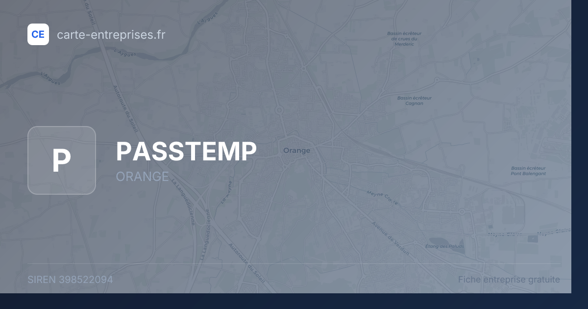 PASSTEMP — 398522094 — fiche entreprise